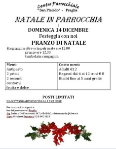 Pranzo Comunitario Natale 2014